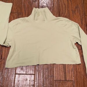 Light Green Cropped Turtle Neck